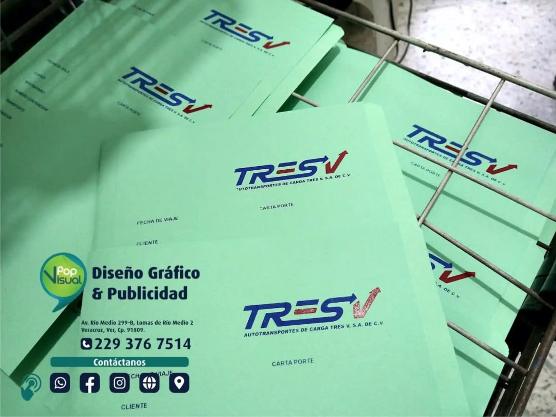 serigrafia papeleria folder empresa logo